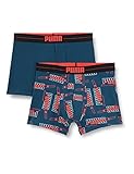 PUMA Mens Formstrip All Over Print Boxer Briefs, red Combo, XL