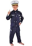 Polizei Kinder Kostüm 110-116 für Fasching