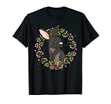 Vintage Bunny Besitzer Pet Floral Tierliebhaber Niedliches Kaninchen T-S