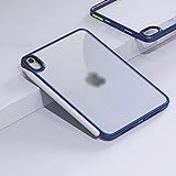 MKNEDS für iPad Mini 6 Clear Case 8,3 Zoll Ultra Slim Transparent Soft TPU Shockproof Case mit Stifthalter, für iPad Mini 6. Generation 2021 (Blue)