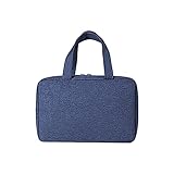 Kulturbeutel zum Aufhängen, groß, wasserdicht, für Make-up, Kosmetik, Duschtasche für Badezimmer, Geschäft, Urlaub, dunkelblau,