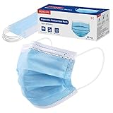 Medizinische Gesichtsmaske 50 Stück, Einweg Mundschutz Maske 3-Schicht, Medizinische Atmungsaktive Maske mit Ohrschlaufen für Erwachsene, Kinder Gesundheitsschutz Staubmask