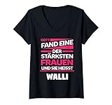 Damen Walli Name Vorname Geburstag T-Shirt mit V
