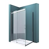 Mai & Mai Eckdusche 80x100 cm Duschkabine Sicherheitsglas 8mm ESG beidseitige NANO-Beschichtung Schiebetür Dusche R-17
