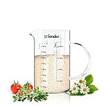 Sendez® Messbecher 1L aus Borosikatglas Messkanne Dosierhilfe Literbecher Küchenhelfer Messb