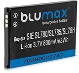 Blumax Akku kompatibel mit Siemens Gigaset 3,7V / 830mAh Li-ion ersetzt SL400H / SL78H