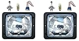 MelTruck® 2x Fernscheinwerfer Abblendlicht Positionslicht m. Lampenfassungen Glühbirnen H4