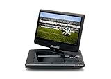 Xoro HSD 1011 Tragbarer DVD-Player mit DVB-T2 Tuner und 25,6 cm (10,1 Zoll) Bildschrim (DVB-T2 H.265 HEVC, USB 2.0, SDHC, Lithium Akku, Teleskop-Antenne, 12V Adapter, Fernbedienung) schw