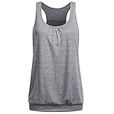 Eaylis Frauen Briefe Drucken Tank Ärmellose Bluse O-Ausschnitt Weste Tank Shirt Tunika Bluse Tops, Sommer Kurzarm Blusen T-Shirt Loose Oversize Shirt Einfarbig Casual Bedruckt Oberteile Top