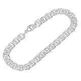 NKlaus Armband 925 Sterling Silber 19cm Garibaldi Kette Damen designer Armbandkette 12654