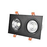 100‑264V Doppelkopf-LED-Deckeneinbauleuchte Einstellbarer Winkel COB Rechteckige Einbaubeleuchtung mit LED-Treib