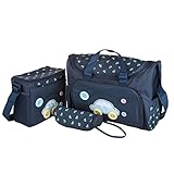 sharprepublic Baby Wickeltasche Set Wickeltaschen Schulter Handtasche Mama Tasche Reise - Dunkelb