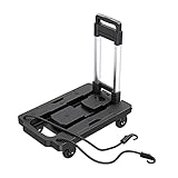 LÖWENBISS Plattformwagen Transportwagen Klappbar mit Rollen 5 Drehbaren Rädern Tragbar Leise Rollwagen Sackkarren Transporthilfe bis zu 120 Kg Belastung Faltbar (Transportwagen 5 Räder)