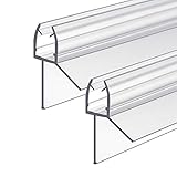 IMPTS Duschtür Dichtung 100 cm für 5mm 6mm Glastür Stärken Duschleiste für Duschkabine Wasserabweisende Duschdichtung Duschkabinen-Dichtung Transparent (2 Stück)