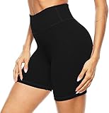 Persit Sporthose Damen Kurz, Sport-Shorts Sommer Leggings Laufhose Radlerhose Kurz Schwarz - S /36