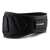 Fitgriff® Gewichthebergürtel V1 - Fitness-Gürtel für Bodybuilding, Krafttraining, Gewichtheben und Crossfit Training - Trainingsgürtel für Damen und Herren (Schwarz, XL)