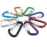 Yohong Karabinerhaken Set mit Schraubverschluss 12 Stück, Schraubkarabiner für Outdoor, Camping, Hundeleine, Angeln, W