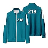 ASHOP Herbst Winter Plus Samt Sportswear Full Zipper Cardigan Jacke Tintenfisch Spiel Kostüm Cosplay Tops und Hosen Trainingsanzug O