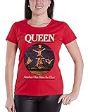 Queen T Shirt One Bites The Dust Band Logo Nue offiziell Damen Skinny Fit R