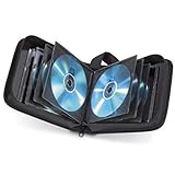 Hama CD Tasche für 40 Discs / CD / DVD / Blu-ray (Mappe zur Aufbewahrung , platzsparend für Auto und Zuhause, Transport-Hüllen) Schw
