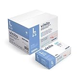Santex | Transparente puderfreie Vinyl-Handschuhe | beidhändige Schutzhandschuhe | Einweghandschuhe | Vinylhandschuhe | 100 Stück | Größe L
