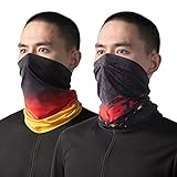 HYSENM Eisstoff Multifunktionstuch Schnelltrocknend Sonnenschutz Bandana Atmungsaktiv Weich Schlauchschal Halstuch Elastisch für Motorrad Radsport Wandern, D