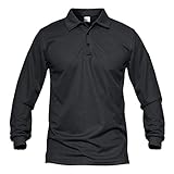 MAGCOMSEN Tactical Polo-Shirt Herren Militär Shirt Outdoor Kletter Shirts Leichte Camping Hemd Herren Atmungsaktiv Trainingsshirt Casual Freizeit T-Shirt mit Stehkragen Grau XL