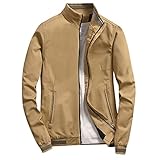 Zilosconcy Sweatjacke Herren, Dünn Leicht Übergangsjacke, Revers Lange Ärmel Softshelljacke Basic Bomberjacke Casual Outdoorjacke Sportlich Windbreaker Outwear Schwarz Frühling und Herbst Winterjack