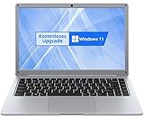 Jumper Laptop 14 Zoll 12GB DDR4 256GB SSD Notebook Intel Celeron N4020 Windows 10 FHD Dual-Band WiFi USB 3.0 Bluetooth 4.0 Unterstützung 256GB TF Karte Erweiterung mit QWERTZ Tastaturfolie-Lay