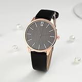 Msltely Frauen Mode Einfache Uhr Frauen Casual Lederband Uhren Minimalistische Quarz Damenuhr (Color : 4)