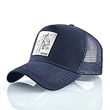 Mode Baseball Caps Männer Frauen Hysteresen Hip Hop Hut Sommer Atmungsaktives Mesh Sun Gorras Unisex Streetwear Blue Horse-One S