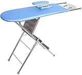 RTSFKFS Bügelbretter Blaue/graue Bügelbrett, Metallbügelbrett, erweitern Verdicken Bügelbrett Nursing Home Waschküche Bügelbrett, EIN klick-Leiter-Bügelbrett, 125x34x85 cm (Color : A)