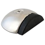 Stoppwerk Türstopper Boden - Edelstahl Bodentürstopper Flach mit Gummi Türpuffer - Zum Schrauben inkl. Befestigungsmaterial - B:5,6cm H:1,7