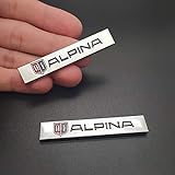 WXQYR 2 Stück 3D Metall Alpina Emblem Kofferraum Heckaufkleber Abzeichen Auto-Styling Für BMW Alpina Logo E46 E39 E90 E60 E36 F30 X1 X3 X5 E53 F10 E34