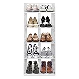 Schuhregal Weiß, Aufbewahrungsregal, Schuhregal Schuhschrank, 5-Fach Schuhregale Organizer für Schlafzimmer Wohnzimmer Badezimmer zur Aufbewahrung Bücher Schuhe, Schuhablage Organizer 10