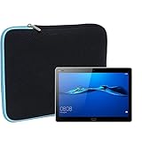 Slabo Tablet Tasche Schutzhülle für Huawei MediaPad M3 lite 25,6 cm (10,1') Hülle Etui Case Phablet aus Neopren – TÜRKIS/SCHWARZ