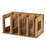 Treimboover Buchends Einfaches Multi-Tier Bücherregal 4 Grids Holz Storage Rack for Buch Sundries Tischregal Küche Organizer Regal Home Decor-Weiß Desktop-Bücherregal (Color : Brown)