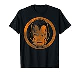 Marvel Iron Man Tonal Orange Face Logo Cut-Out T-S