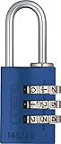 ABUS Zahlenschloss 145/20 Blau - Vorhängeschloss aus massivem Aluminium - mit individuell einstellbarem Zahlencode - 46605 - Level 3