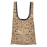 Wiederverwendbare Einkaufstaschen mit ägyptischen Göttern und Pharaonen, Vintage-Stil, antiker Zivilisation, Strandtasche, Küche, wiederverwendbare Einkaufstasche, B