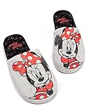 Disney Minnie Maus Hausschuhe Womens Damen Slip-on Grey House Schuhe 38-39 EU