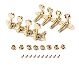 LIXBD Stimmwirbel für Gitarrensaiten, 4L4R, Stimmmechaniken, Knöpfe für 8 Saiten, Akustikgitarre, Mandoline, Uk