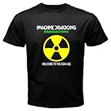 Imagine Dragons Radioactive T-Shirt Graphic Tee Printed Top for Mens Black XXL