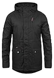 !Solid Bello Long Herren Winter Jacke Parka Mantel Lange Winterjacke gefüttert mit Kapuze, Größe:L, Farbe:Black (9000)