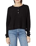 Roxy Damen Take It Home Waffle Knit Henley T-Shirt, anthrazit, Groß