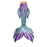 RKRCXH Mädchen Meerjungfrau Schwanz Badeanzug Prinzessin Cosplay Kostüm Set Badeanzüge Schwanzflosse Bademode for Das Schwimmen Meerjungfrau Flosse Zum Meerjungfrau Badeanzug (Color : Custom Size)