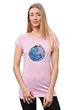FellHerz Damen T-Shirt Moon Girl Bio Fair, Größe:S, Farbe:O