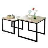 SoBuy® FBT42-N 2er Set Couchtisch Beistelltisch 2-teilig Satztisch Sofatisch Kaffeetisch Tisch-S