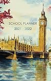 SCHOOL PLANNER 2021-2022: School Diary day to page London for middle elementary and high school student | Daily and weekly September 2021 to July 2022 ... 270 pages of organization for girls and boy