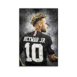QWSDE Fußballspieler Star Neymar Jr PSG HD Sport Poster Dekorative Malerei Leinwand Wandkunst Wohnzimmer Poster Schlafzimmer Gemälde 30 x 45